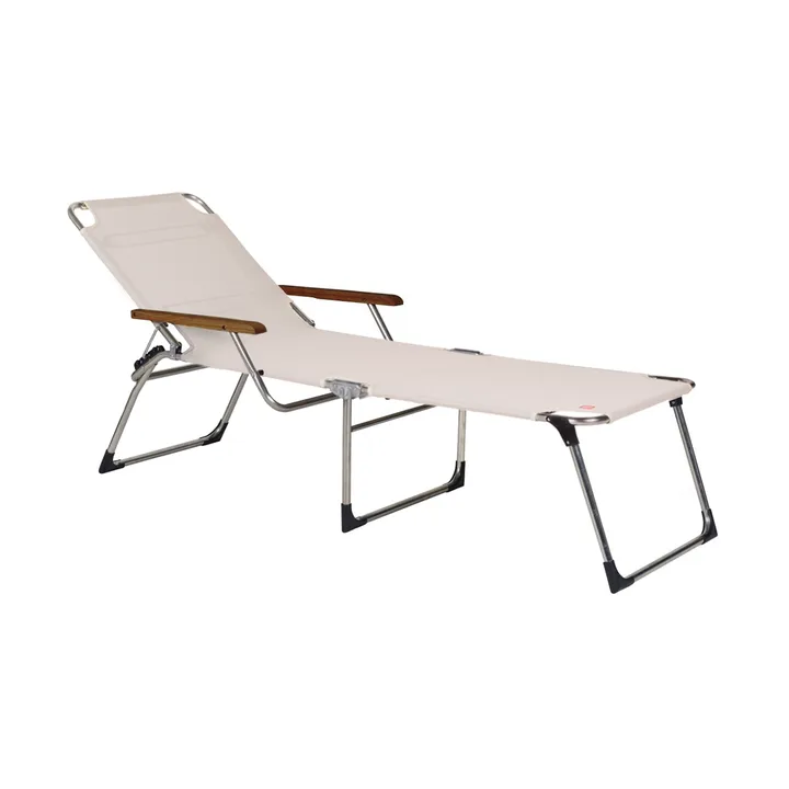 Lit de soleil Amigo haut avec accoudoirs - White-beige - Fiam
