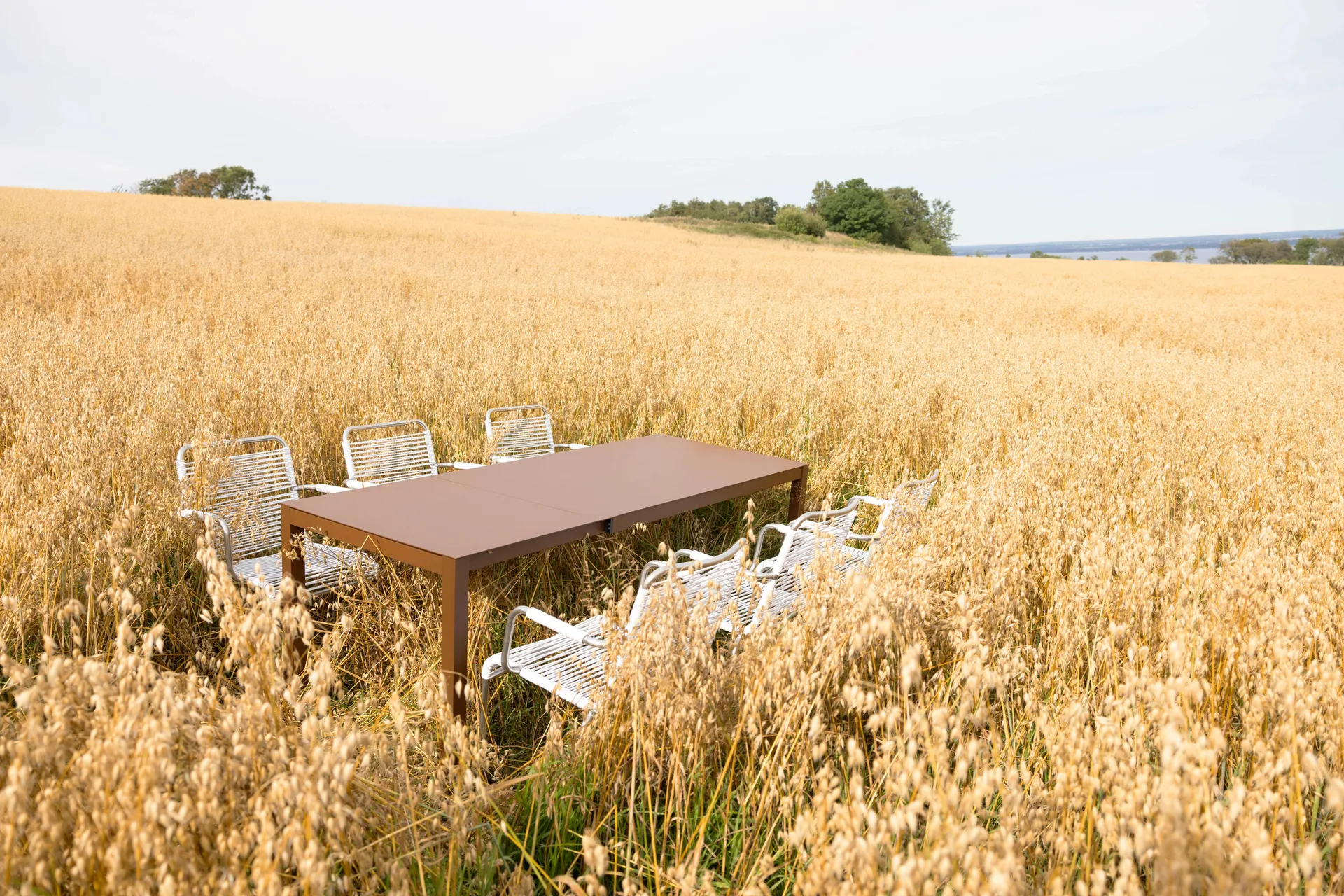 Table de salle à manger extensible Aria 140-200 cm, Rouille Fiam