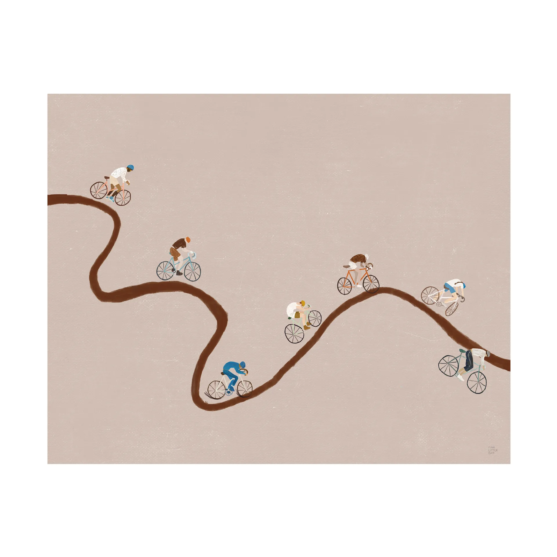 Affiche Giro, Beige, 50x40 cm Fine Little Day