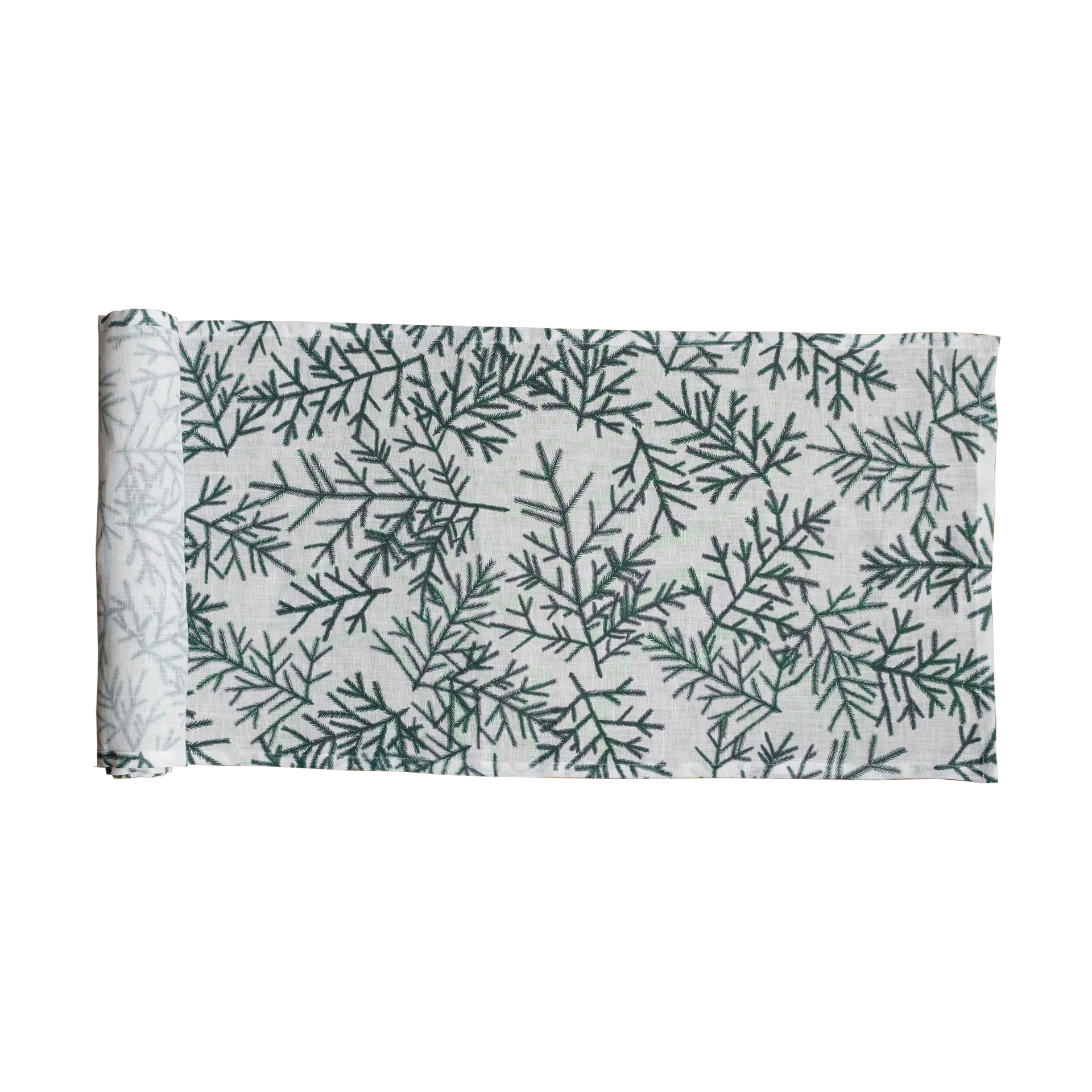 Chemin de table Granris, Blanc-vert Fine Little Day