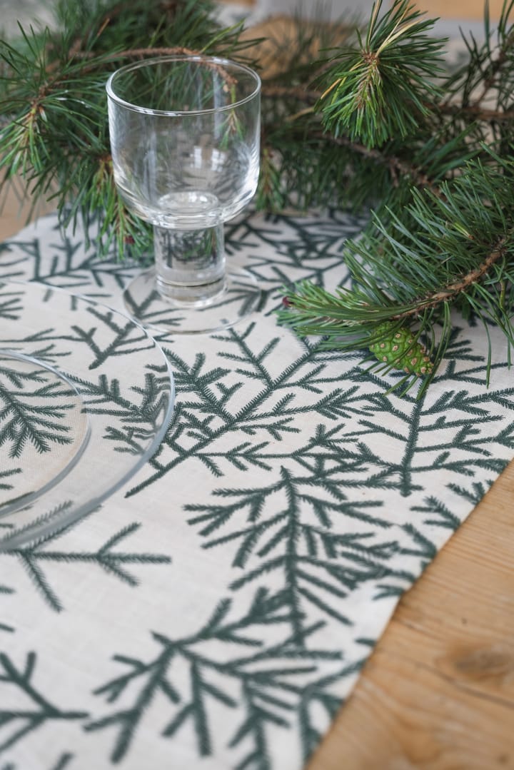 Chemin de table Granris, Blanc-vert Fine Little Day