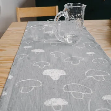 Chemin de table Mushroom lin - Gris - Fine Little Day