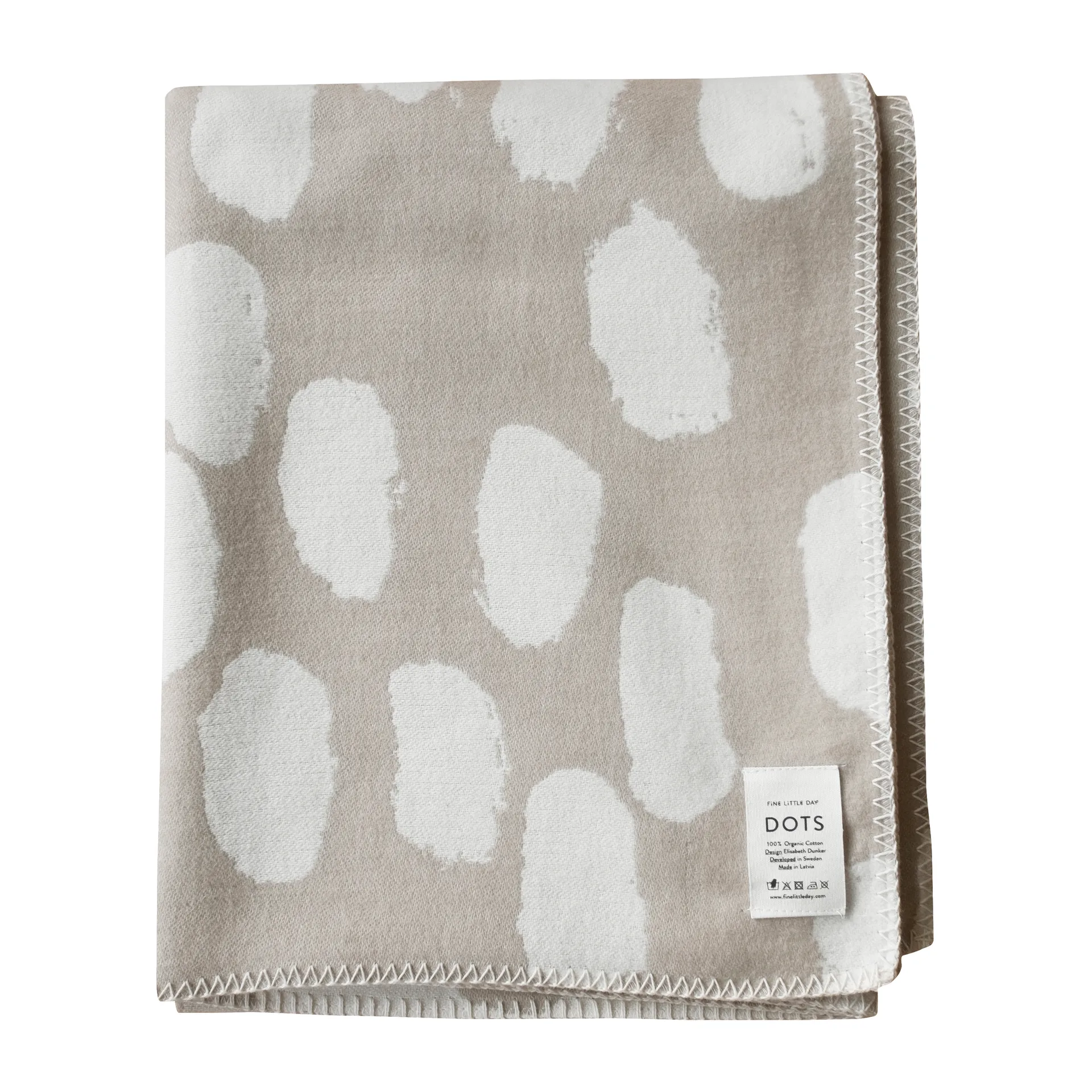 Couverture Dots 140x180 cm, Beige Fine Little Day