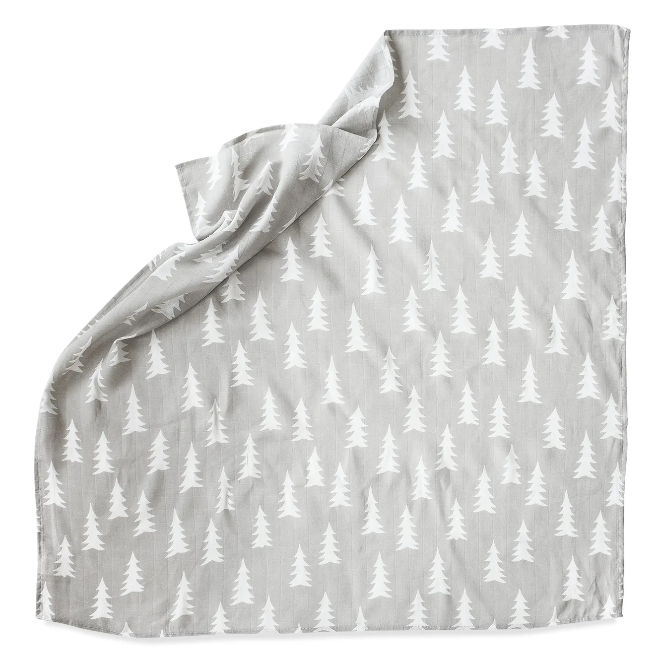 Couverture en mousseline Gran 120x120 cm, Gris-blanc Fine Little Day