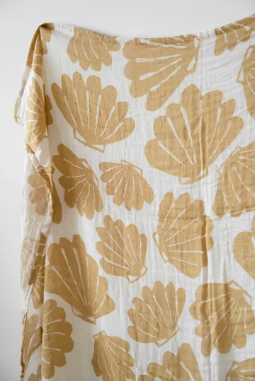 Couverture en mousseline Snäcka 120x120 cm - Sand - Fine Little Day