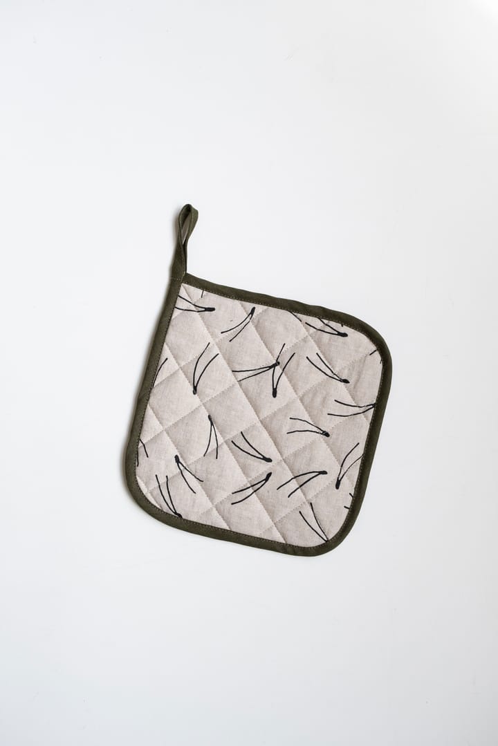 Dessous de plat matelassé Barr 21x21 cm, Nature-noir Fine Little Day