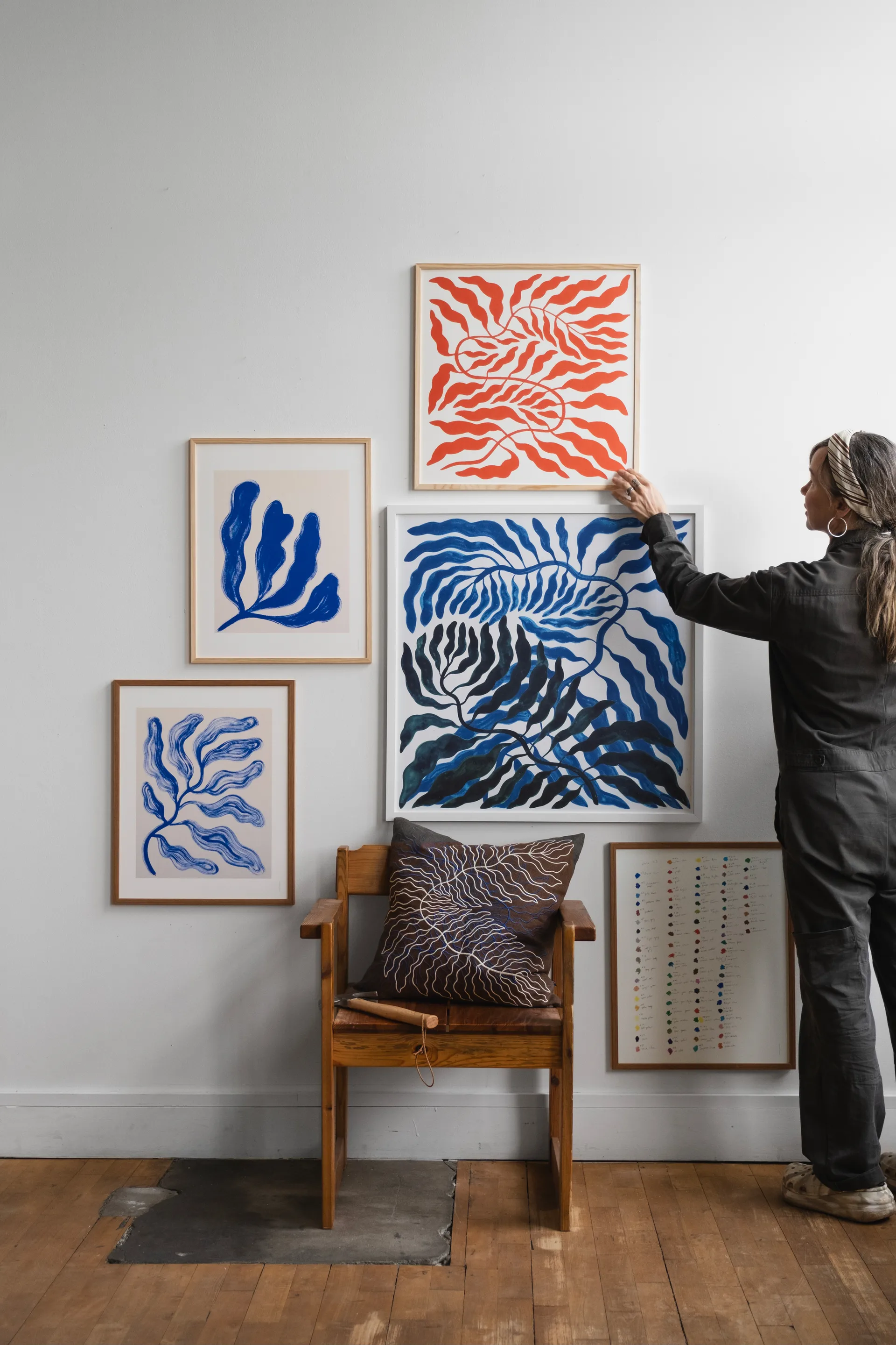 Feuille Orange Red, 50x50 cm Fine Little Day