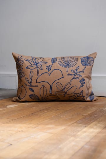 Housse de coussin Botanic 38x58 cm - Brown-blue - Fine Little Day