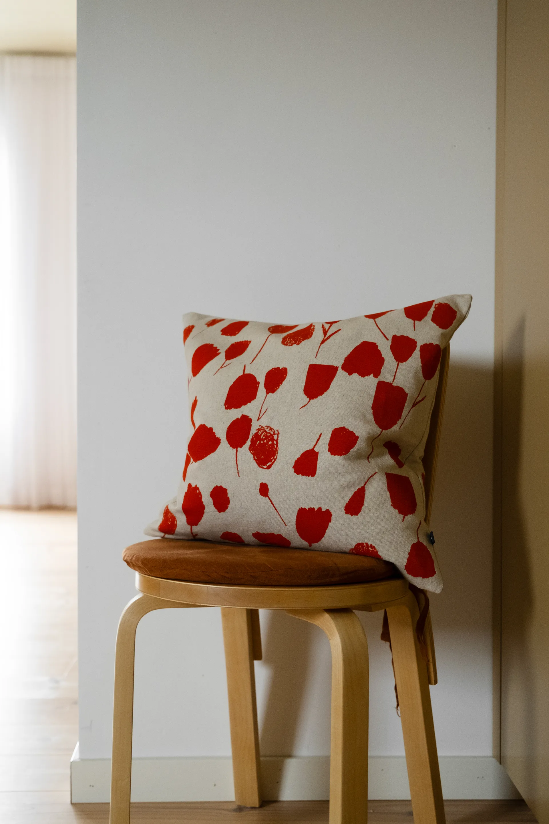 Housse de coussin Bouquet 48x48 cm, Nature-poppy red Fine Little Day