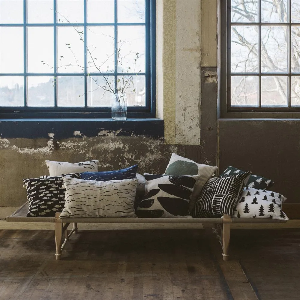 Housse de coussin Gran, blanc-noir Fine Little Day