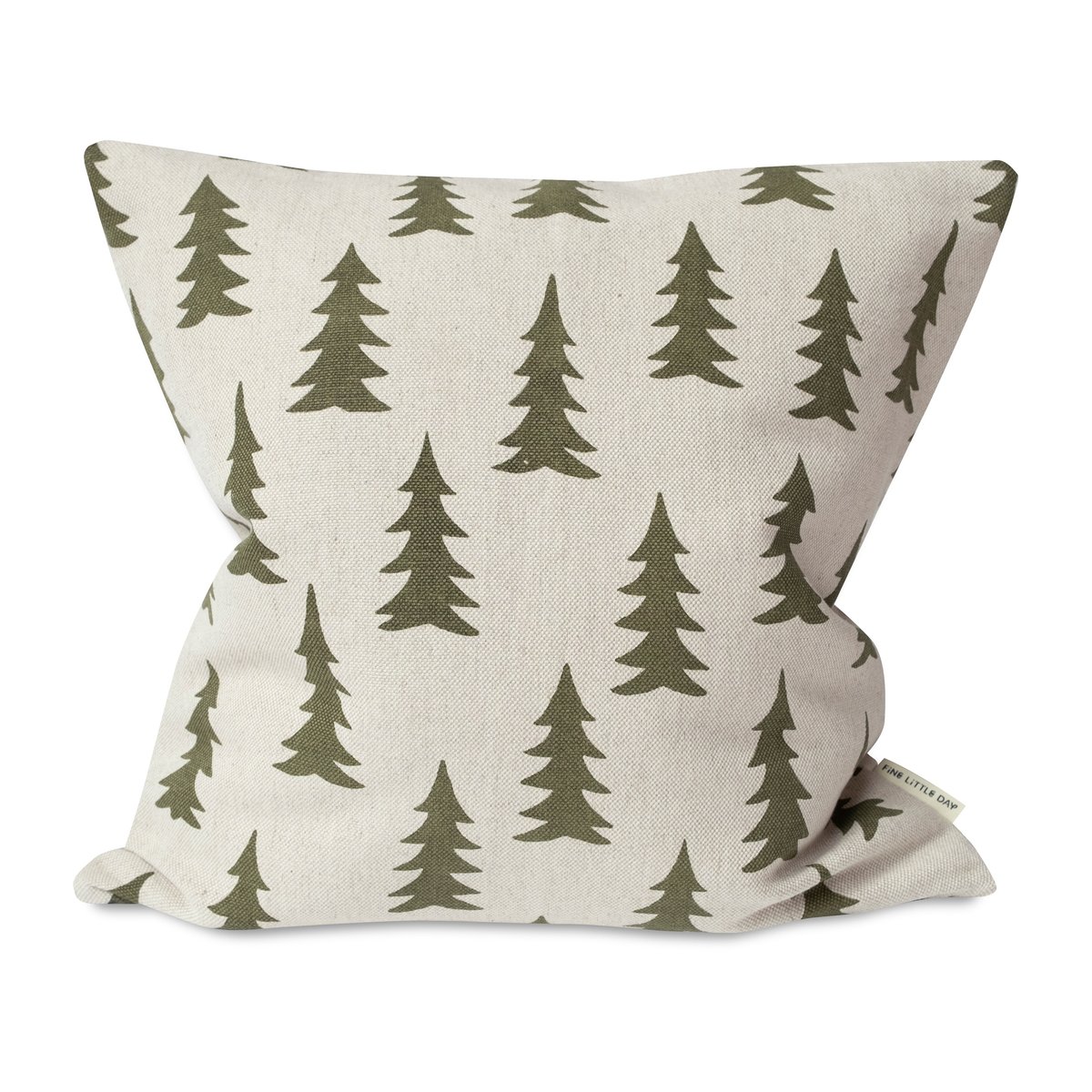 Fine Little Day Housse de coussin Gran drap de lin Vert olive