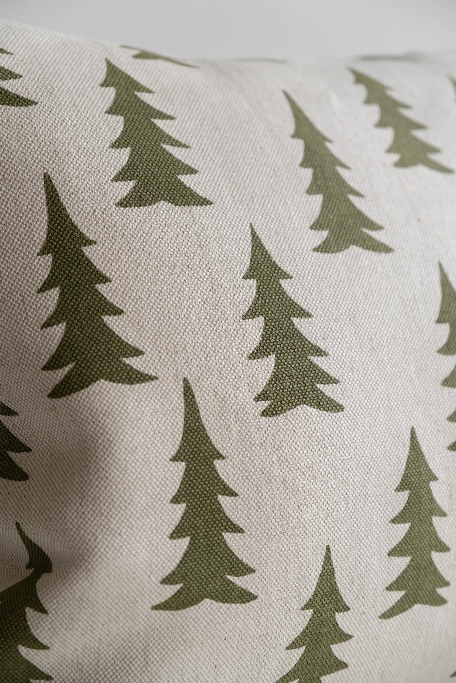 Housse de coussin Gran drap de lin, Vert olive Fine Little Day