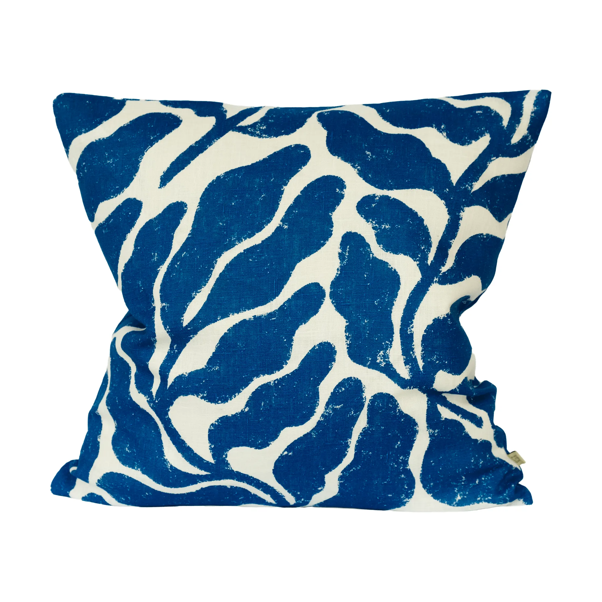 Housse de coussin Leaves 48x48 cm, Blanc-bleu Fine Little Day