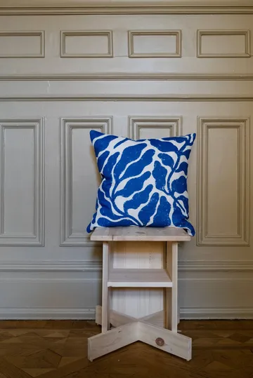 Housse de coussin Leaves 48x48 cm - Blanc-bleu - Fine Little Day