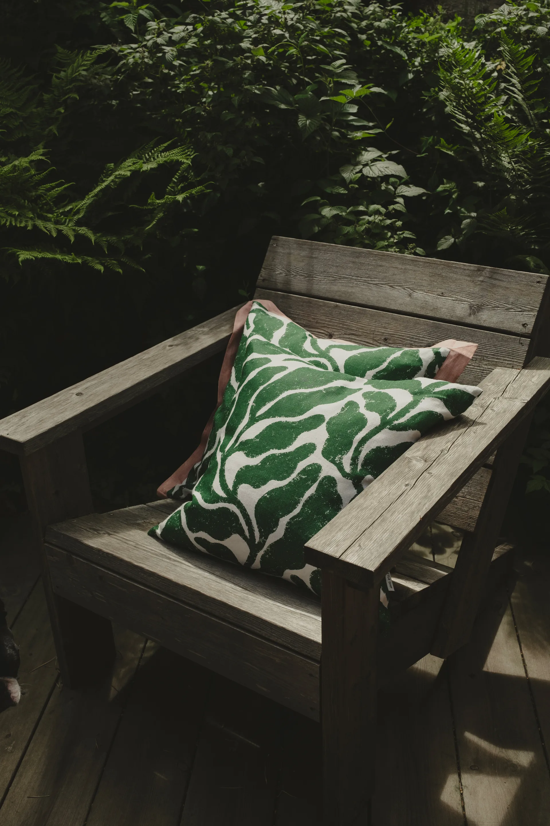 Housse de coussin Leaves 48x48 cm, Green Fine Little Day