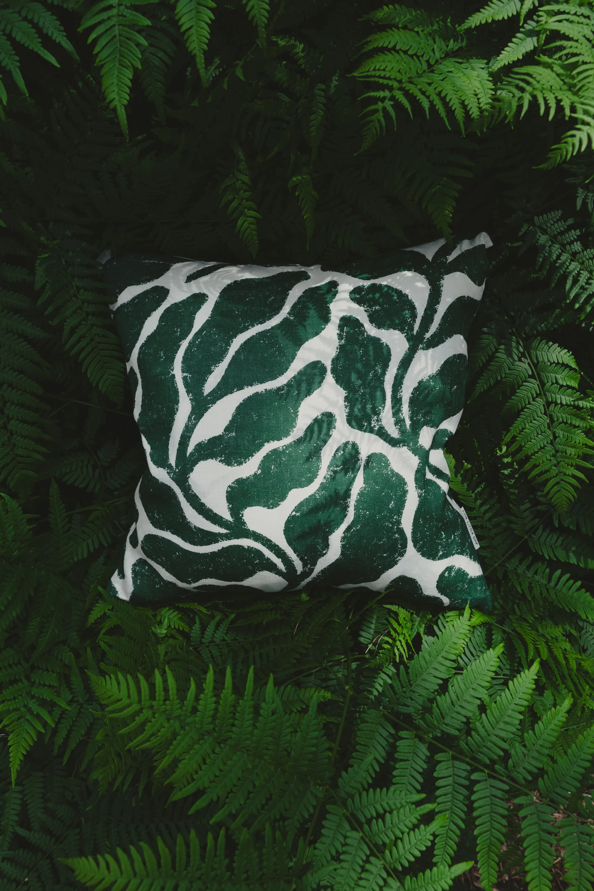 Housse de coussin Leaves 48x48 cm, Green Fine Little Day