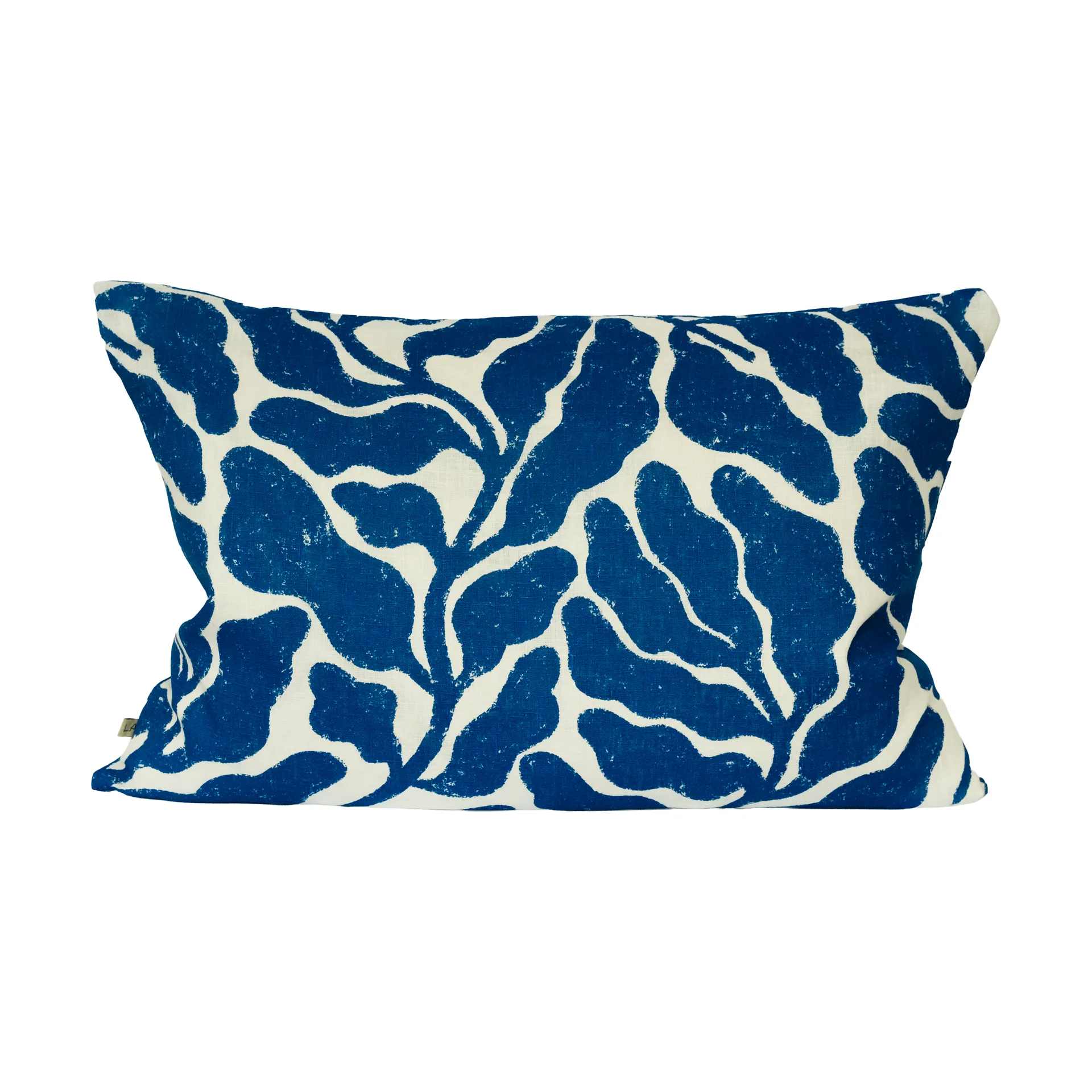 Housse de coussin Leaves 48x68 cm, Blanc-bleu Fine Little Day