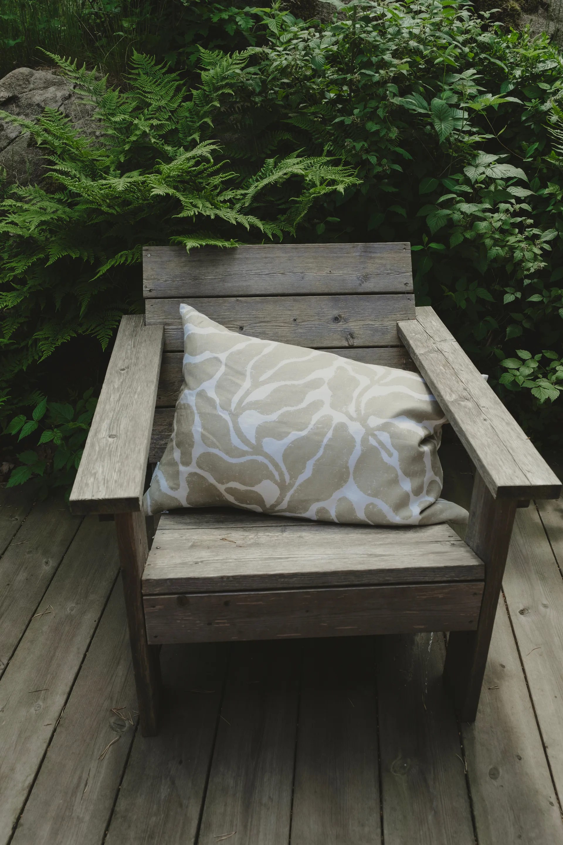 Housse de coussin Leaves 48x68 cm, Sand Fine Little Day