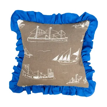 Housse de coussin Ohoy - Marron-naturel-bleu, 48x48 cm - Fine Little Day
