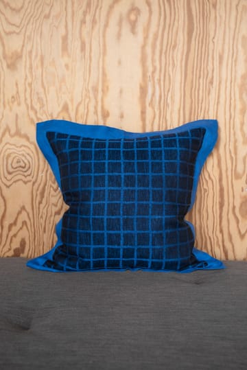 Housse de coussin Rutig 47x47 cm - Blue-black - Fine Little Day