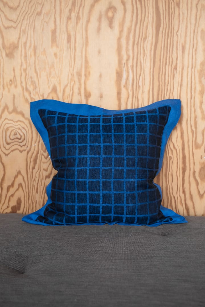 Housse de coussin Rutig 47x47 cm - Blue-black - Fine Little Day