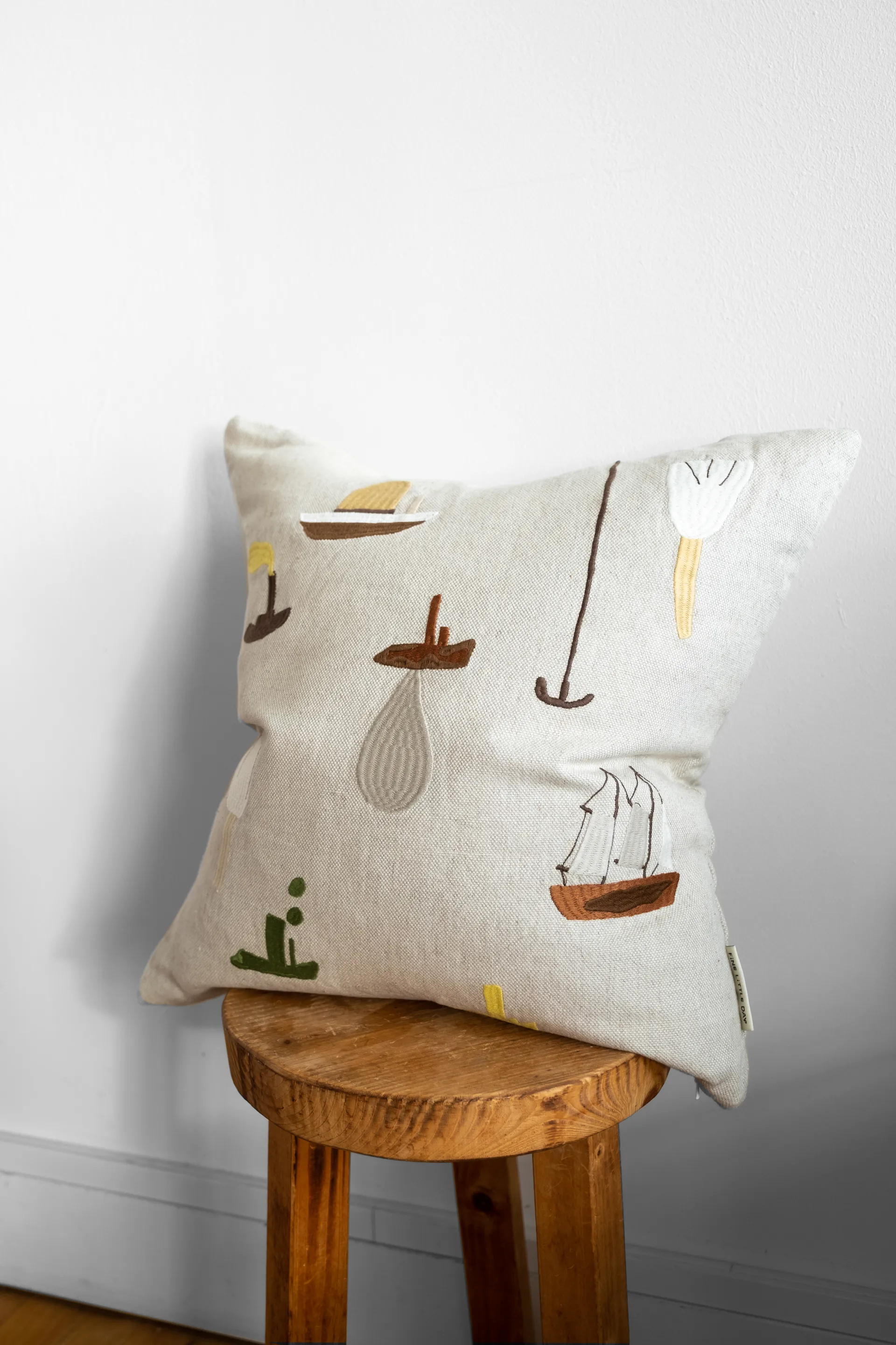 Housse de coussin Sail With Me 48x48 cm, Gris Fine Little Day
