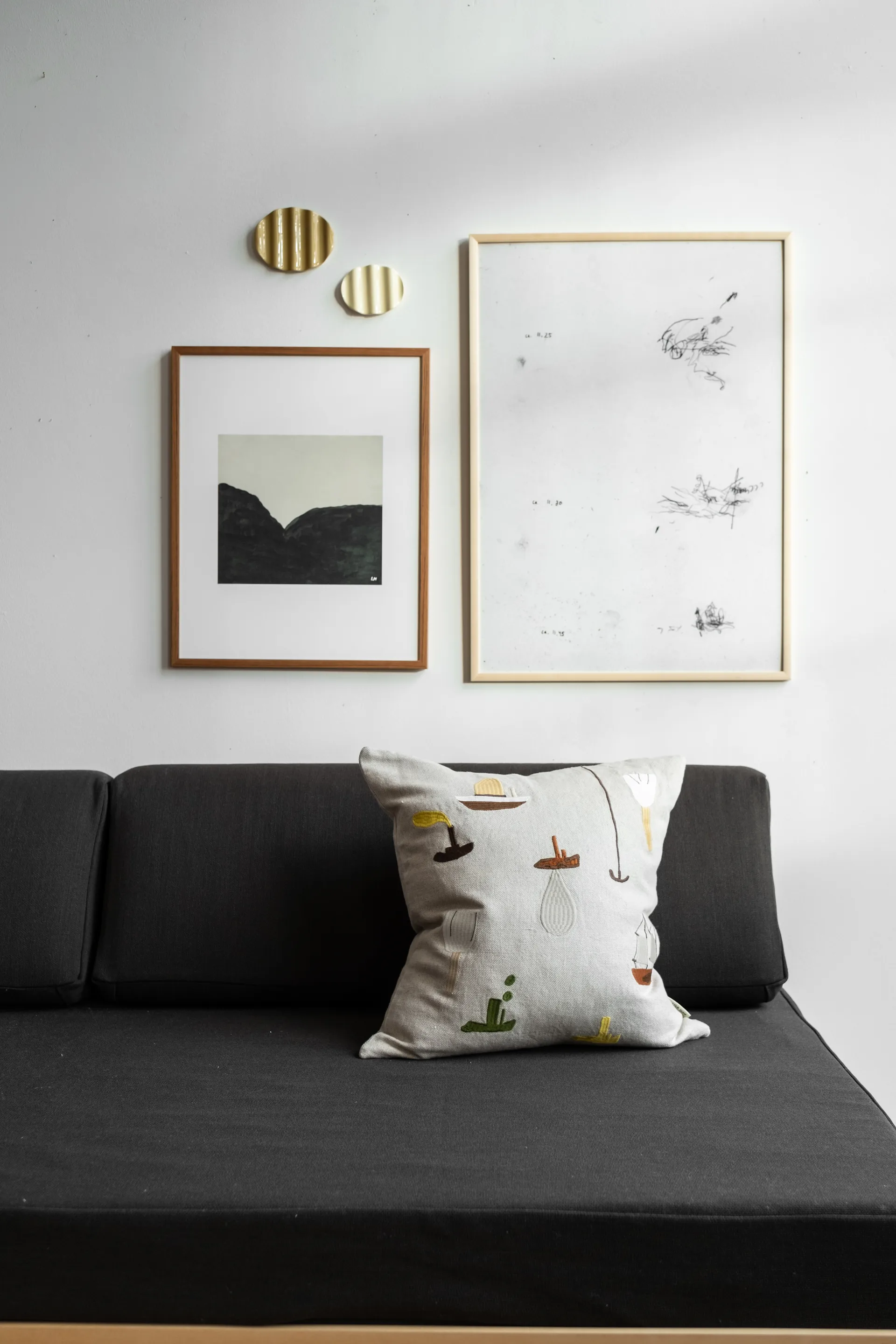 Housse de coussin Sail With Me 48x48 cm, Gris Fine Little Day