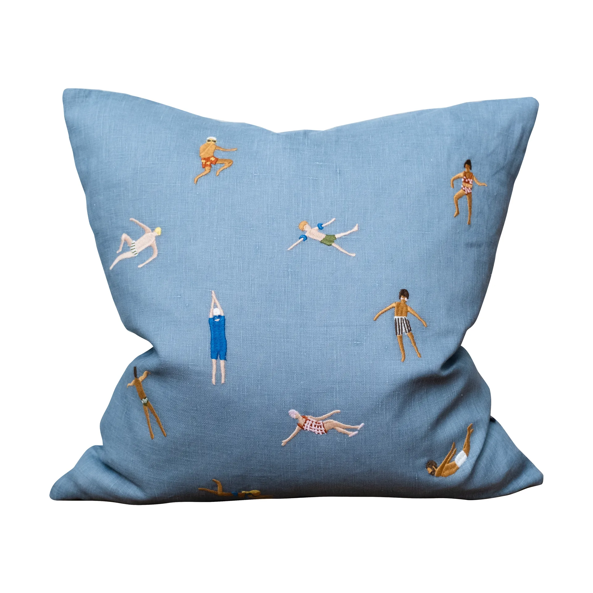 Housse de coussin Swimmers 45x45 cm, Blue Fine Little Day