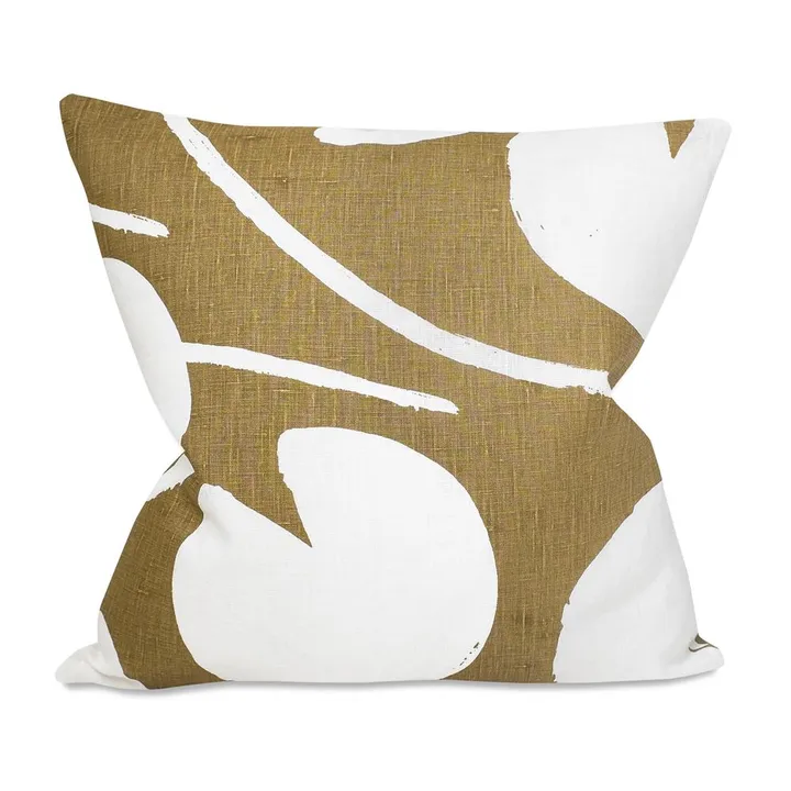 Housse de coussin Water lilies - jaune-blanc, 48x48cm - Fine Little Day