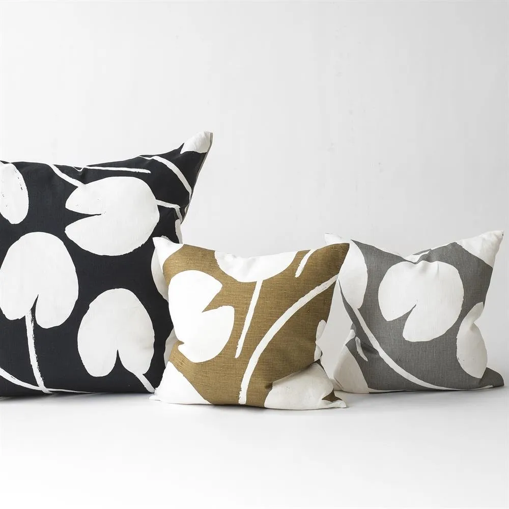 Housse de coussin Water lilies, jaune-blanc Fine Little Day