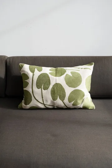 Housse de coussin Water lilies - Naturel-vert, 38x58 cm - Fine Little Day