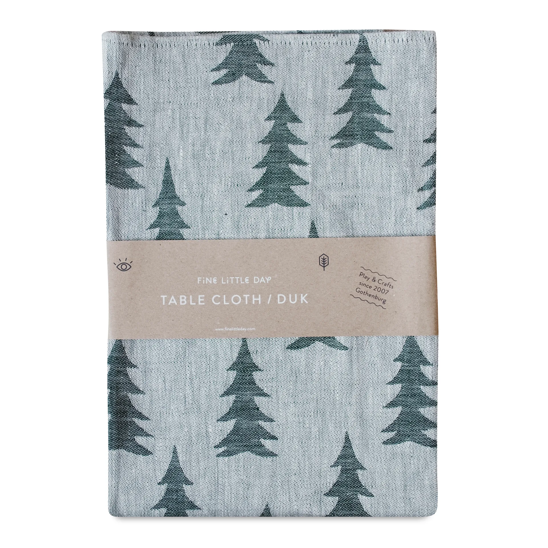 Nappe en jacquard Gran 147x250 cm, Vert-gris Fine Little Day