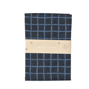 Nappe en jacquard Rutig 147x147 cm - Blue-black - Fine Little Day