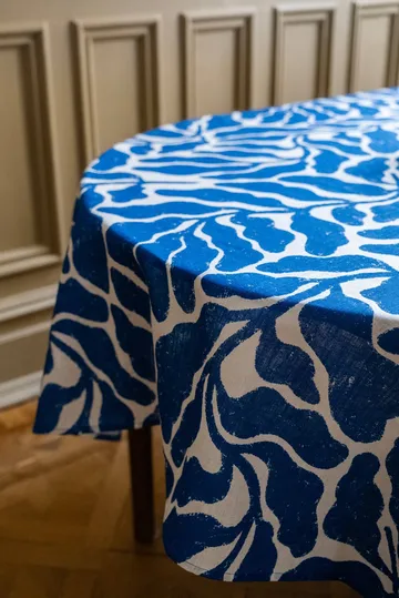 Nappe Leaves - Blanc-bleu, 147x147 cm - Fine Little Day