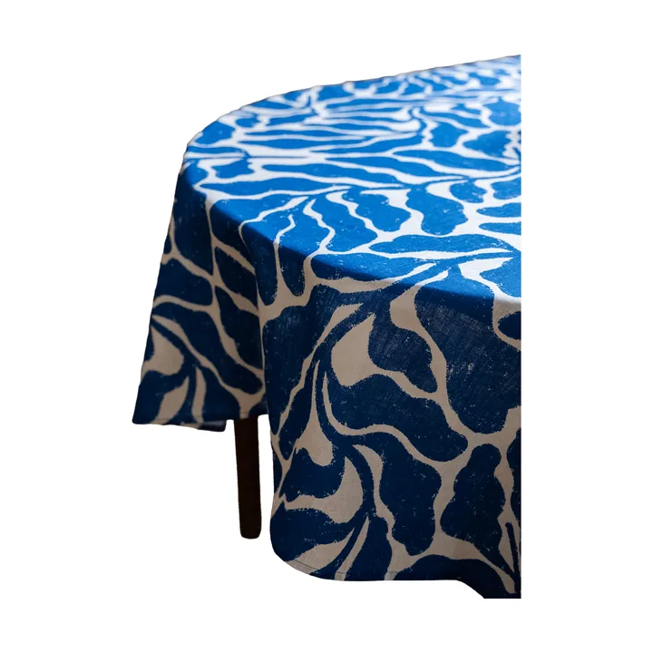 Nappe Leaves - Blanc-bleu, 147x250 cm - Fine Little Day
