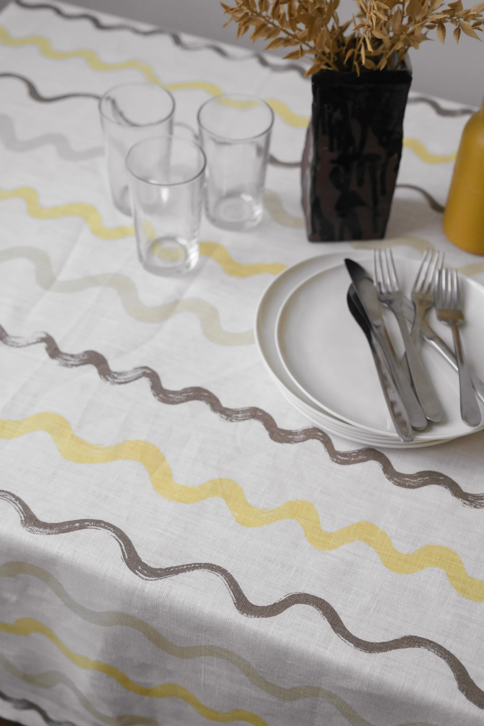 Nappe Randig 149x250 cm, White-yellow Fine Little Day