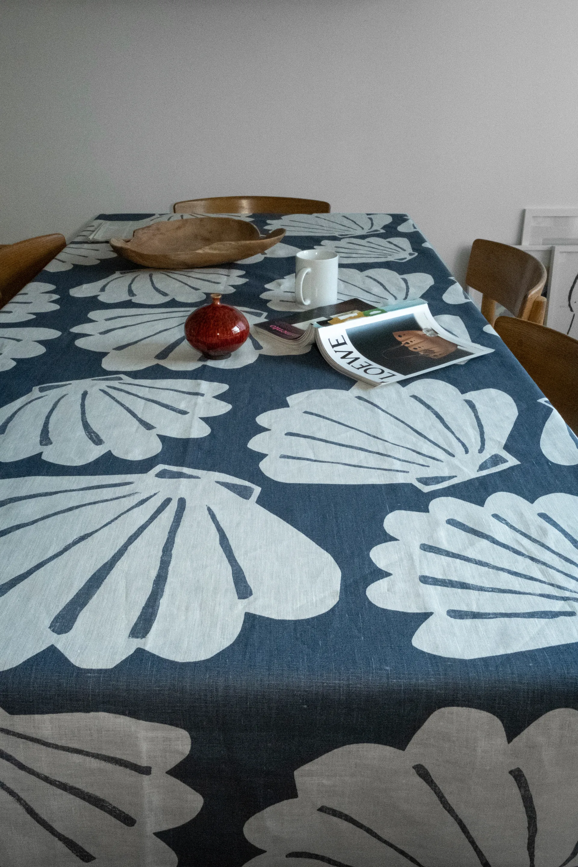Nappe Snäcka linne 149x149 cm, Bleu Fine Little Day