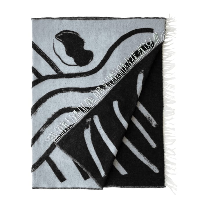 Plaid en laine Sofia Lind 130x190 cm - Gris métallisé - Fine Little Day