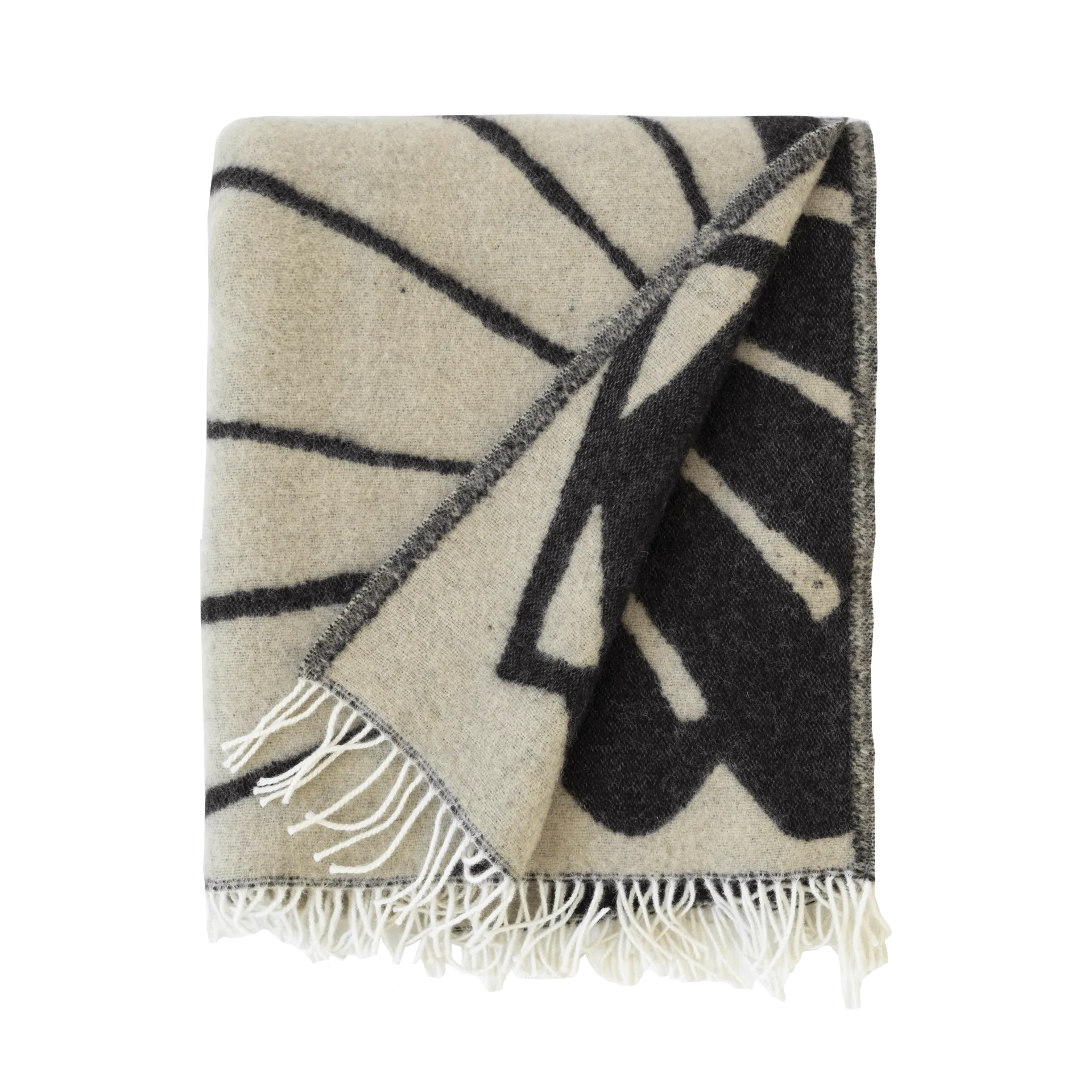 Plaid Snäcka 130x190 cm, Coal-Beige Fine Little Day