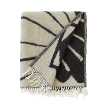 Plaid Snäcka 130x190 cm - Coal-Beige - Fine Little Day