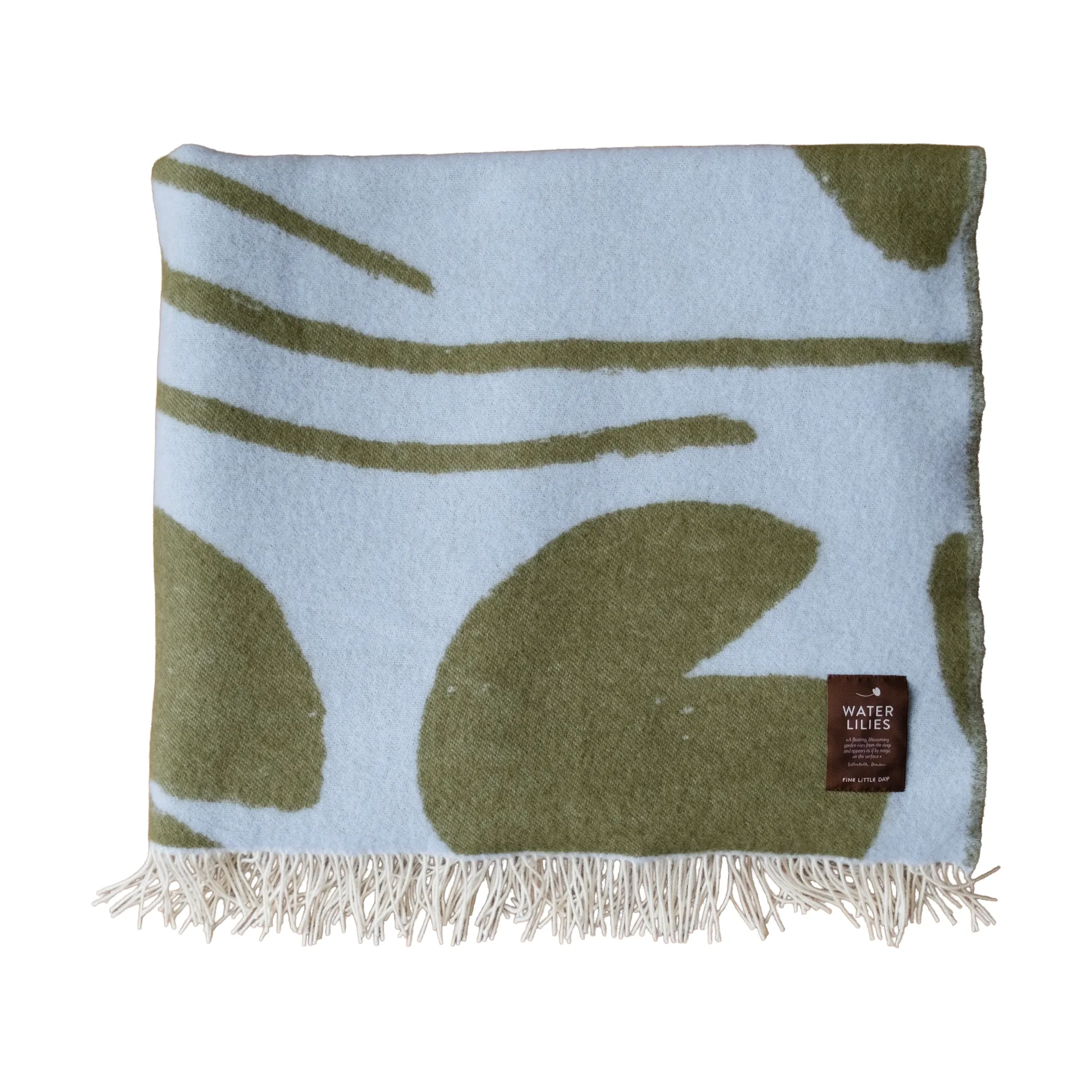 Plaid Water Lilies 130x220 cm, Blue-green Fine Little Day