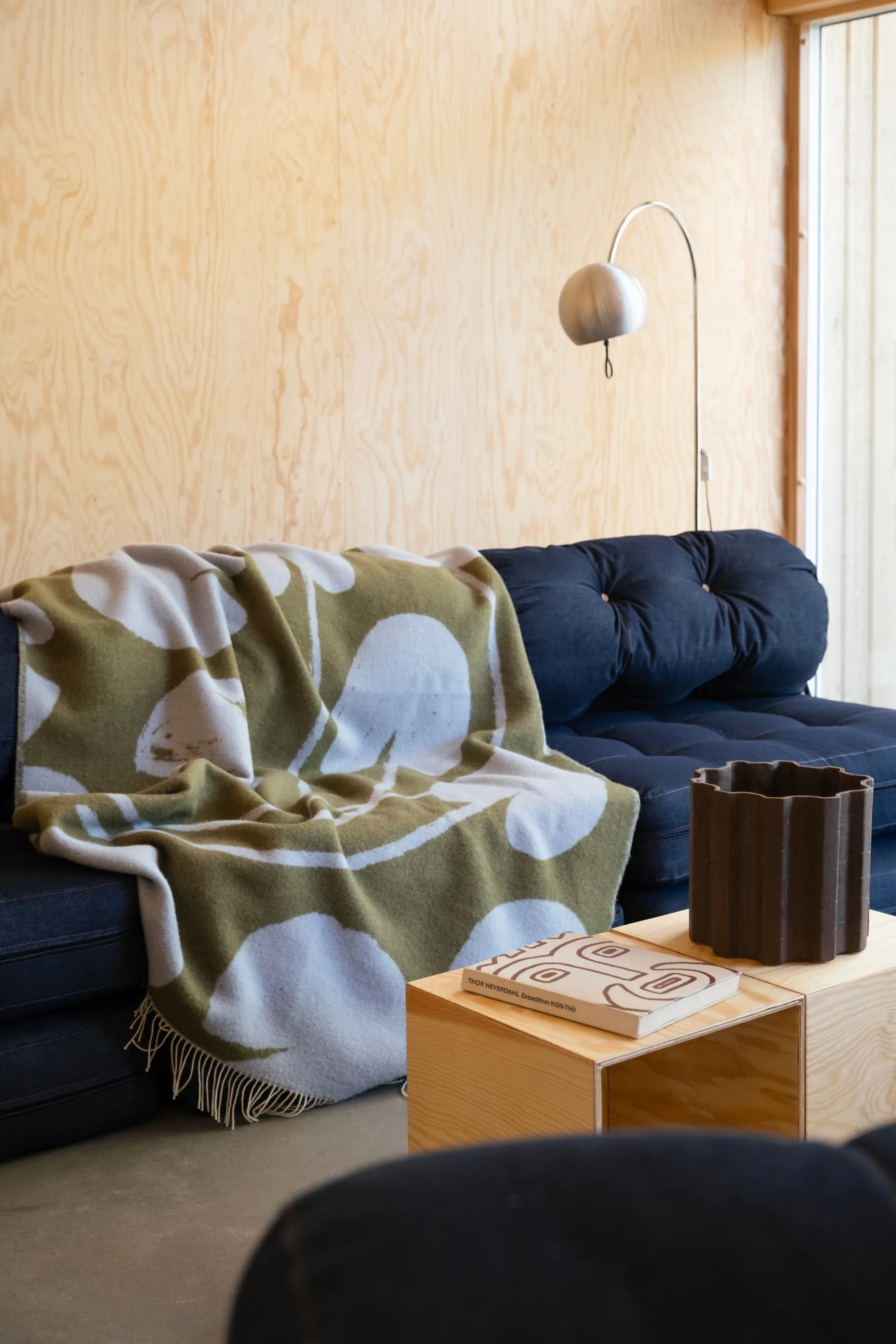 Plaid Water Lilies 130x220 cm, Blue-green Fine Little Day