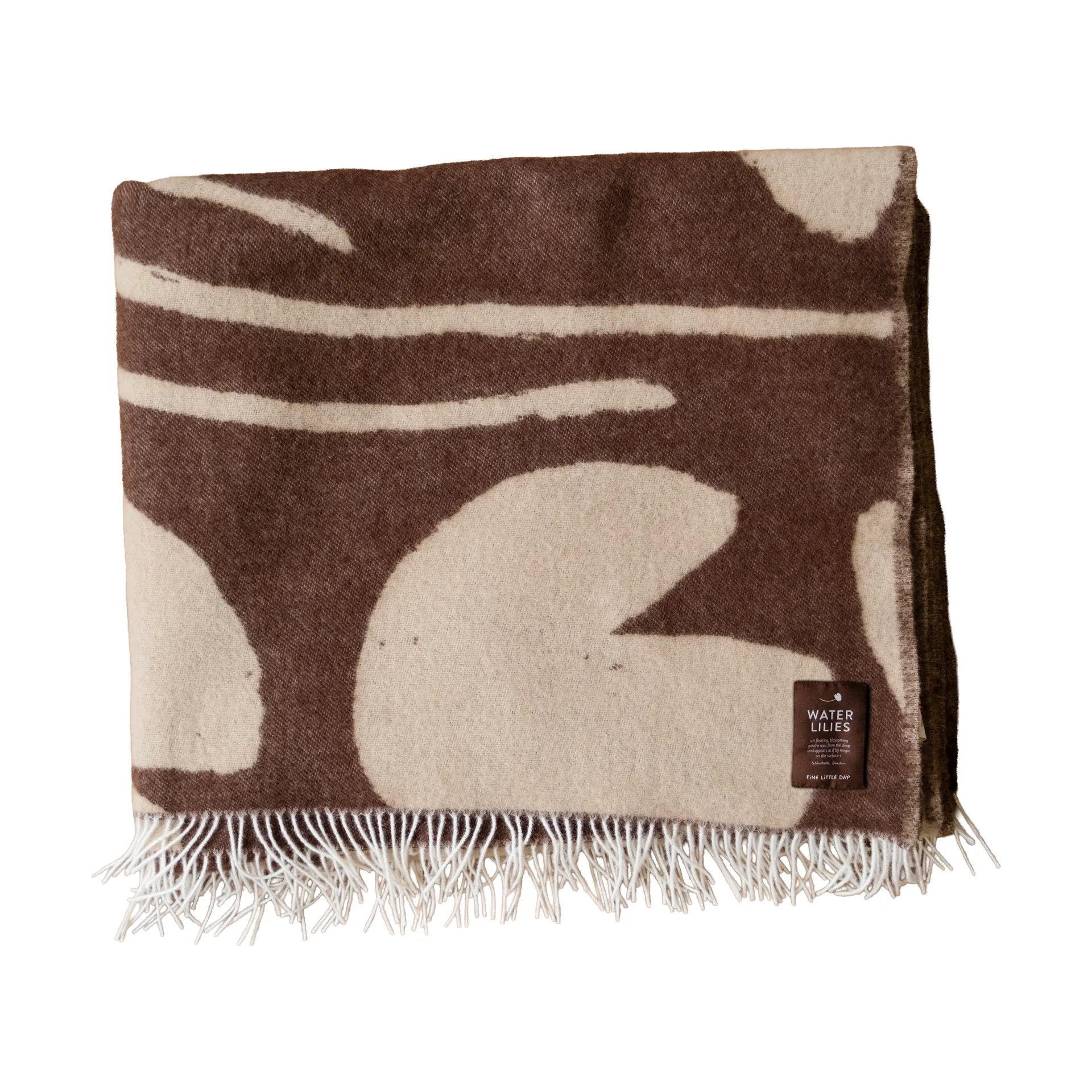 Plaid Water Lilies 130x220 cm, Brown Fine Little Day