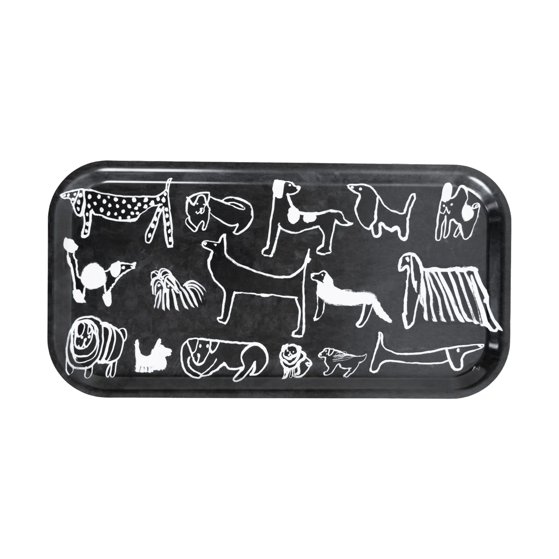Plateau Dogs 22x43 cm, Black-white Fine Little Day