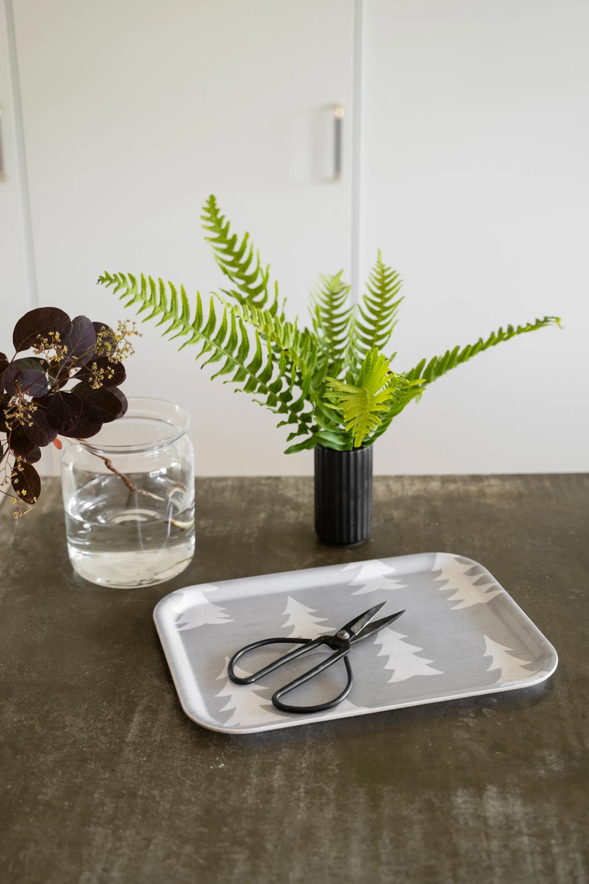 Plateau Gran 20x27 cm, Gris-blanc Fine Little Day