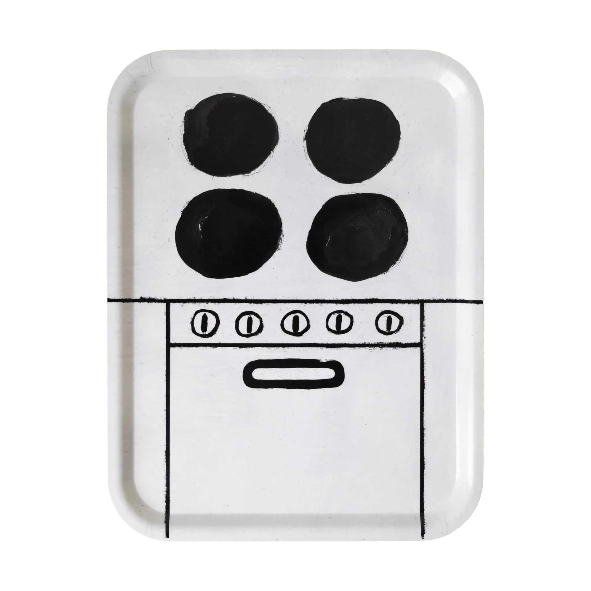 Plateau Spis 33x43 cm, Black-white Fine Little Day