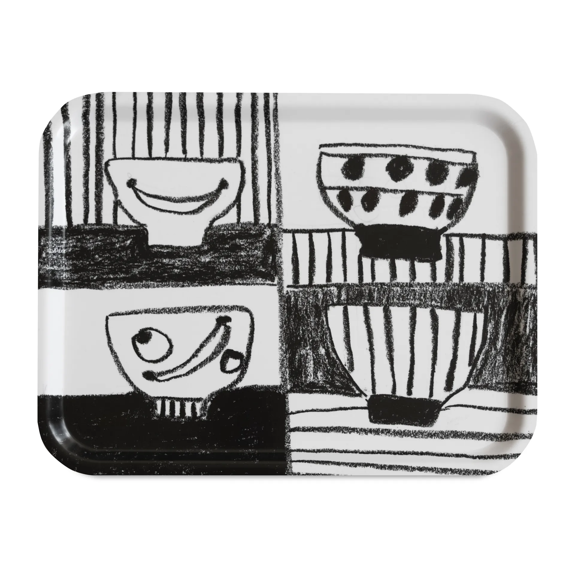 Plateau Stilleben 33x43 cm, Noir-blanc Fine Little Day