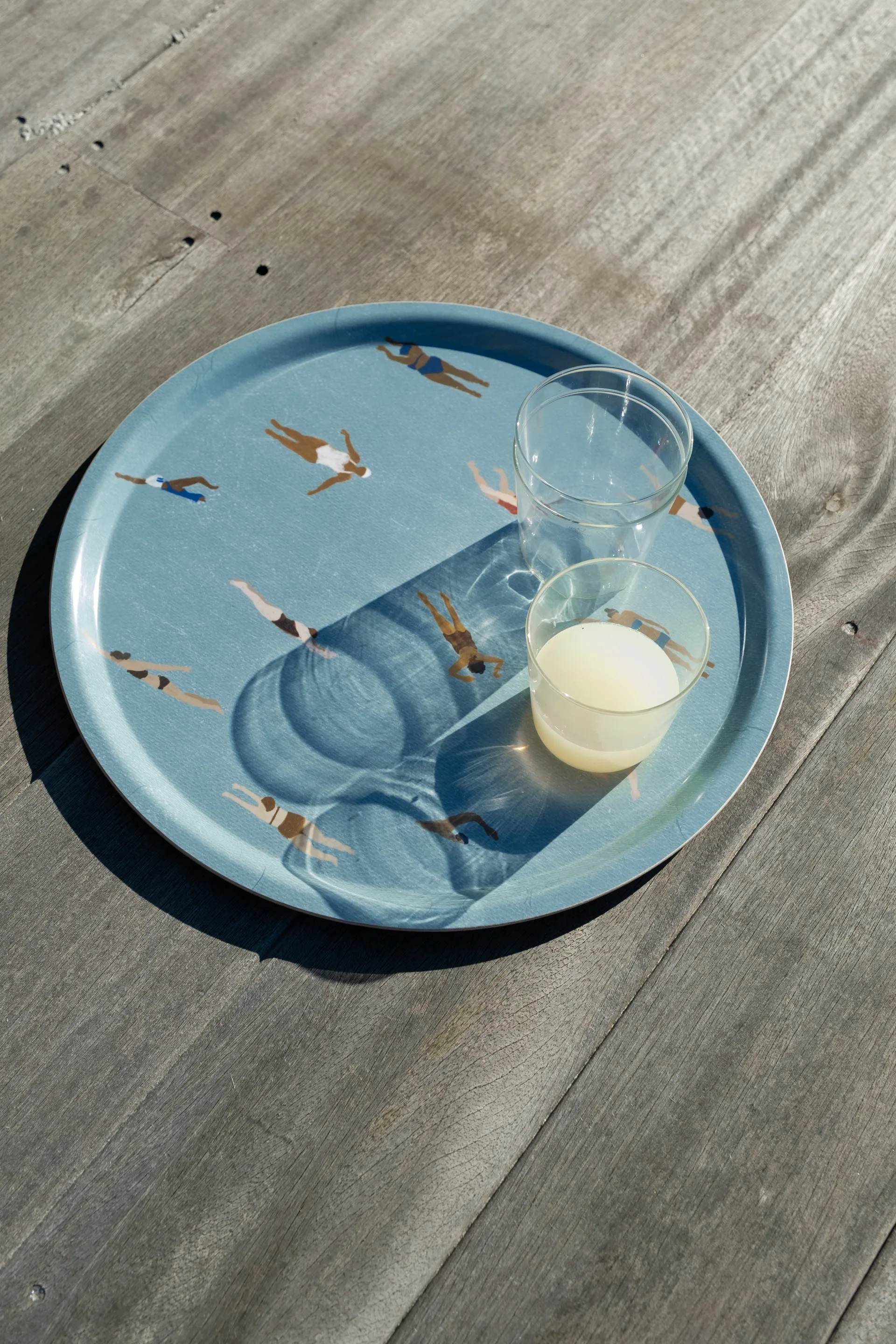 Plateau Swimmers Ø38 cm, Bleu Fine Little Day