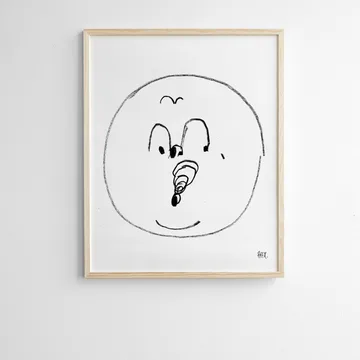 Poster Bubbles 40x50 cm - Noir-blanc - Fine Little Day