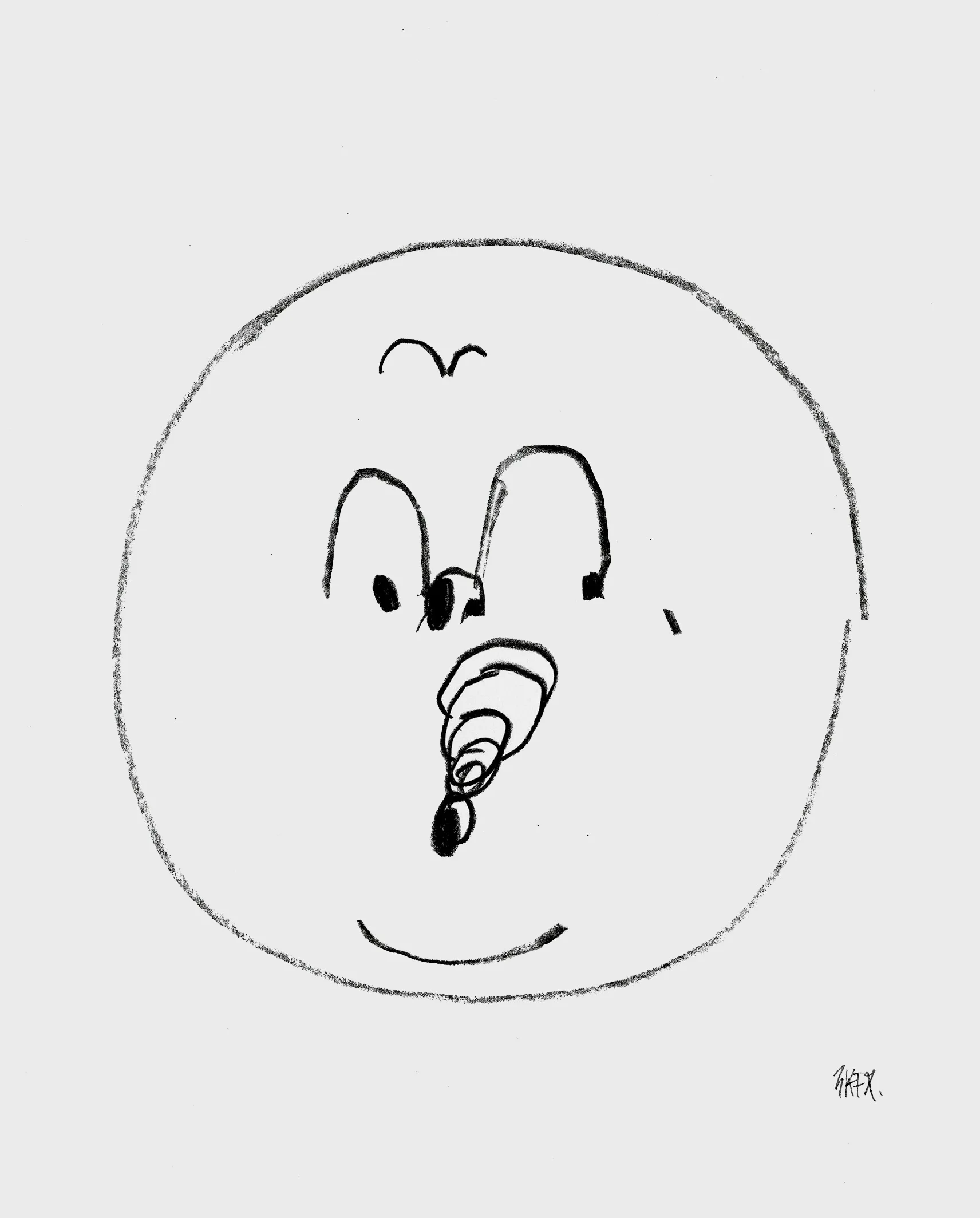 Poster Bubbles 40x50 cm, Noir-blanc Fine Little Day